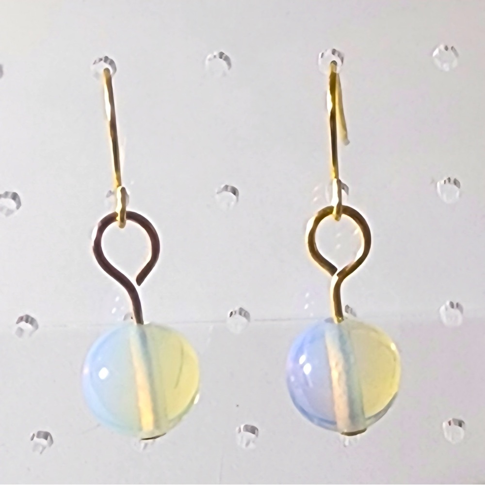 Moonstone and Gold Earrings